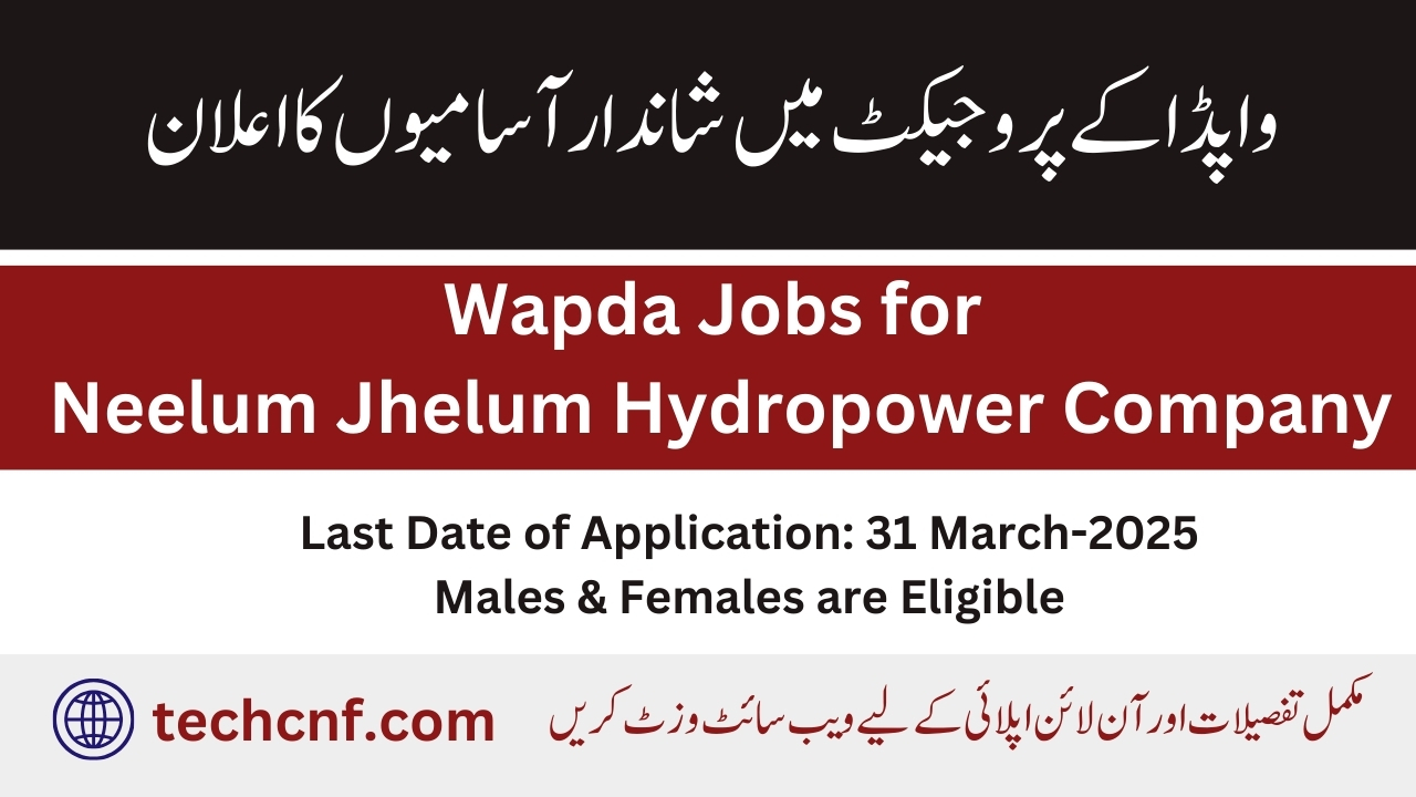 OTS Jobs 2025 for Neelum Jhelum Hydropower Company
